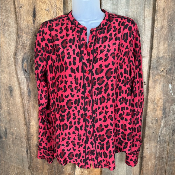 Rails Lillian Red Leopard Blouse - size XSmall - Picture 3 of 12